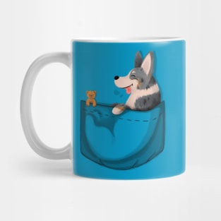 Blue Merle Pocket Corgi Mug